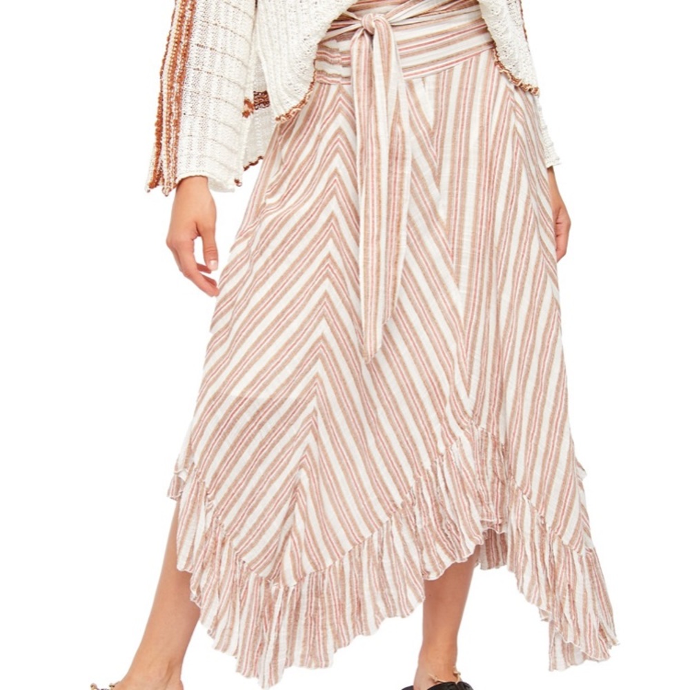 Free People Boho Stripped Skirt